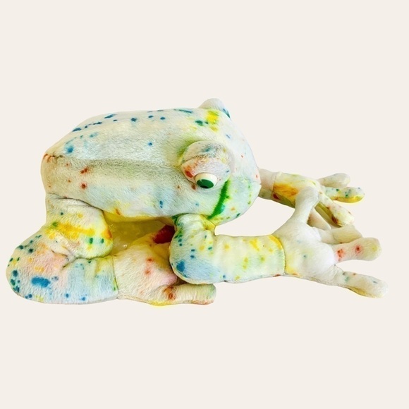 Other - Tie Dyed Frog Plush Stuffed Animal 18” long Hands to Feet